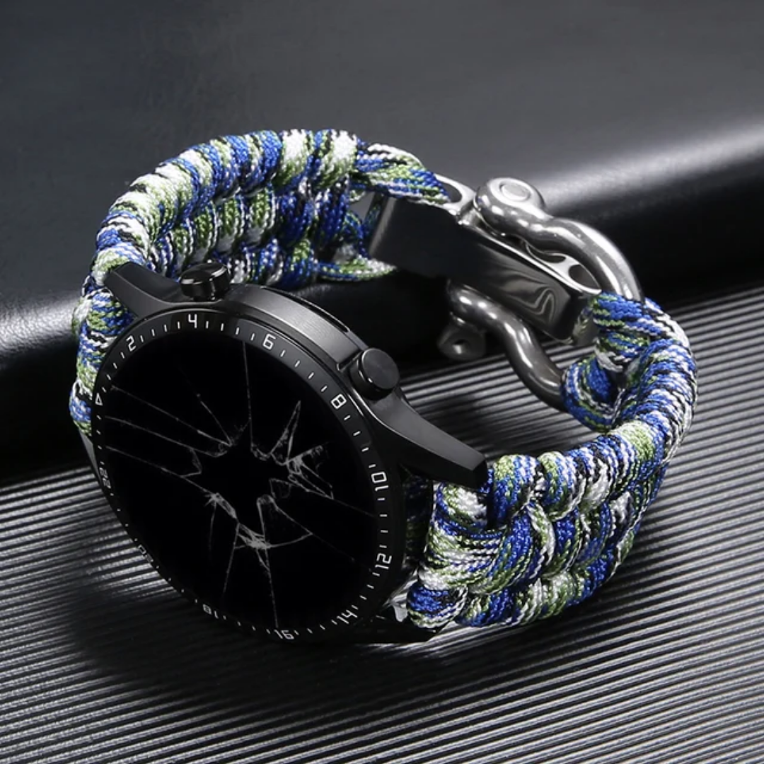 Paracord Watch Strap – Rugged Style with Adjustable Fit (20mm / 22mm / 24mm Compatible)