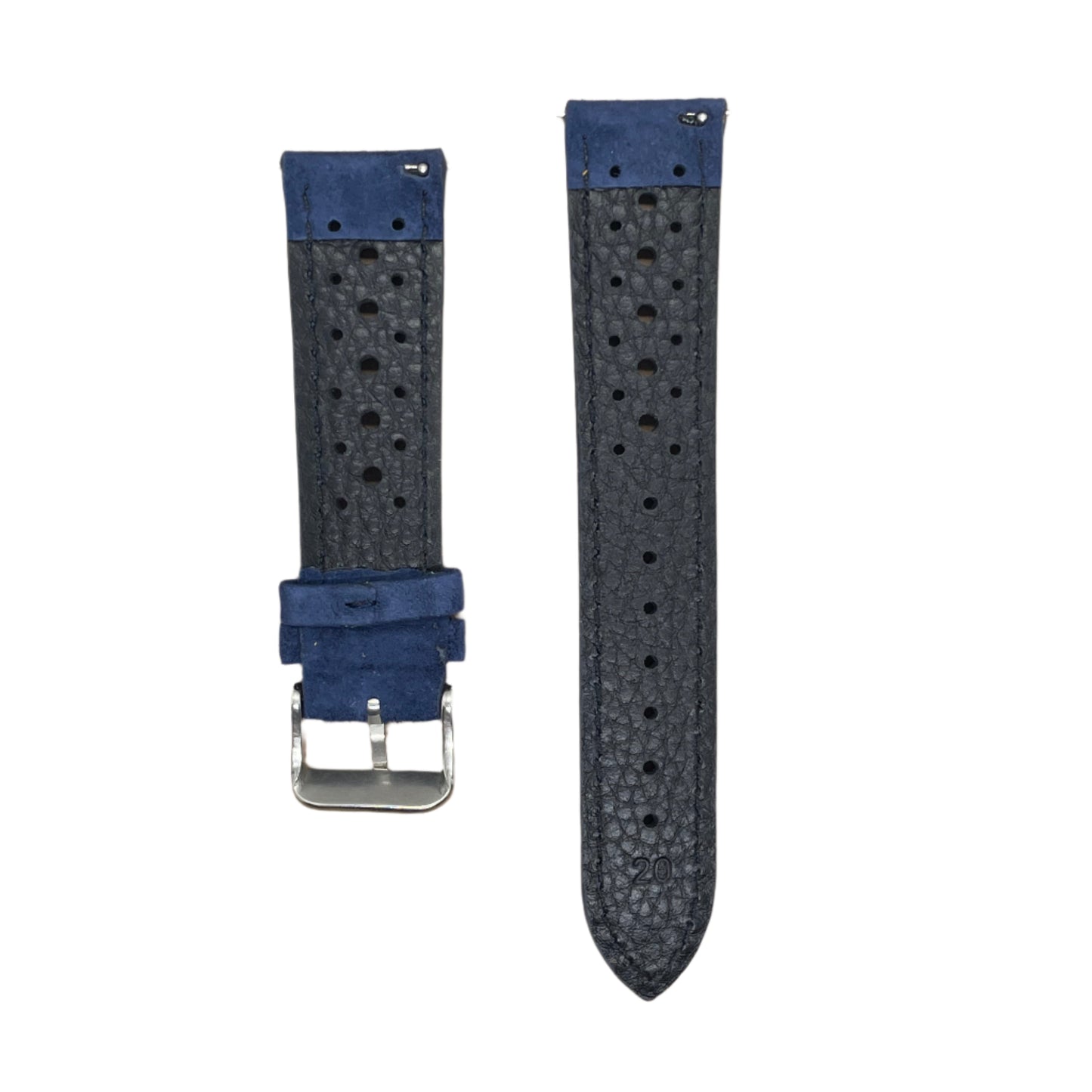 Racer Style Suede Watch Strap – Quick Release | 18mm / 20mm - Suparv