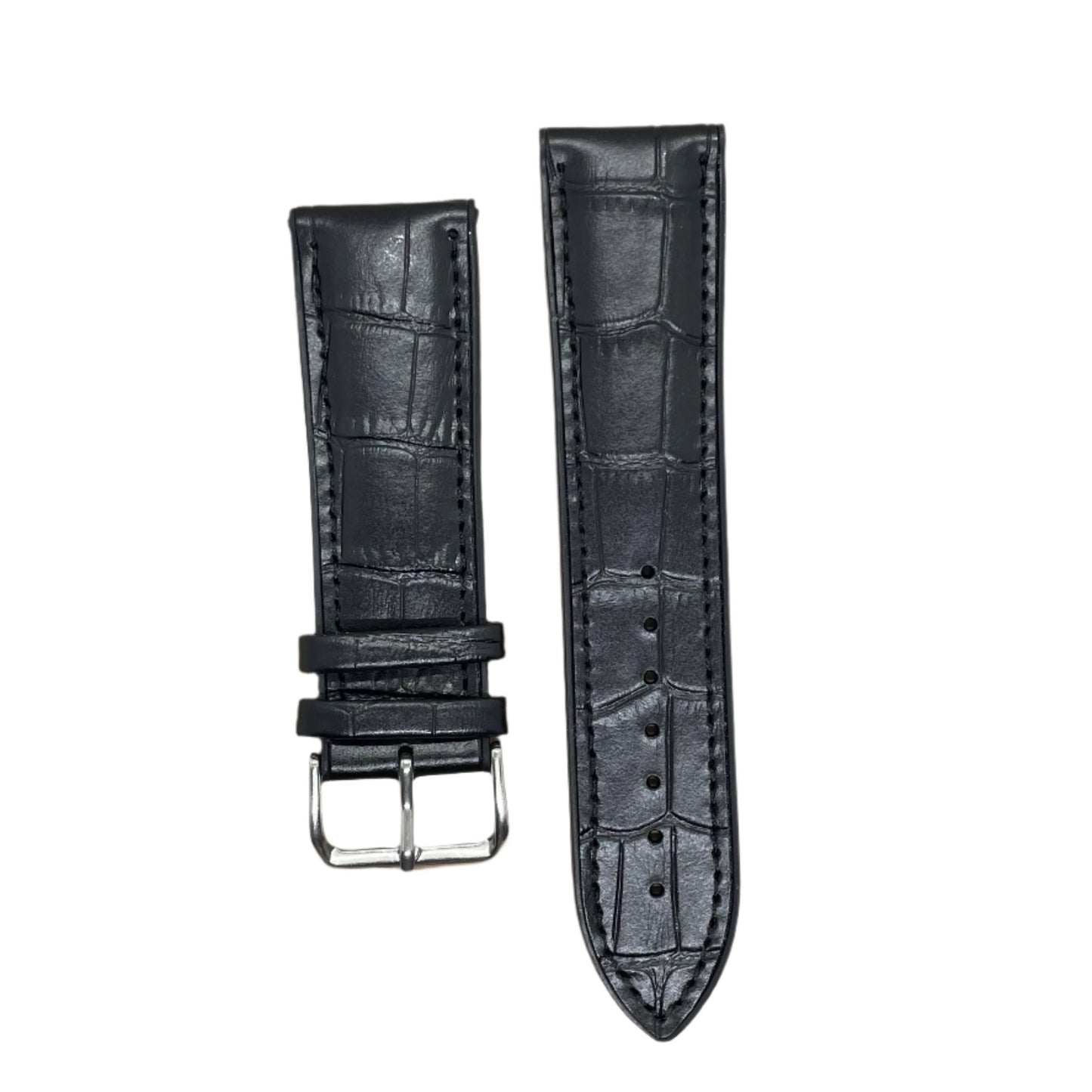 Hybrid Leather & Rubber Watch Strap – 20mm / 22mm / 24mm | Suparv Straps - Suparv
