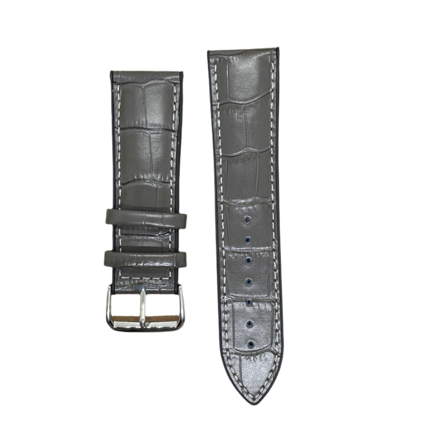 Hybrid Leather & Rubber Watch Strap – 20mm / 22mm / 24mm | Suparv Straps - Suparv