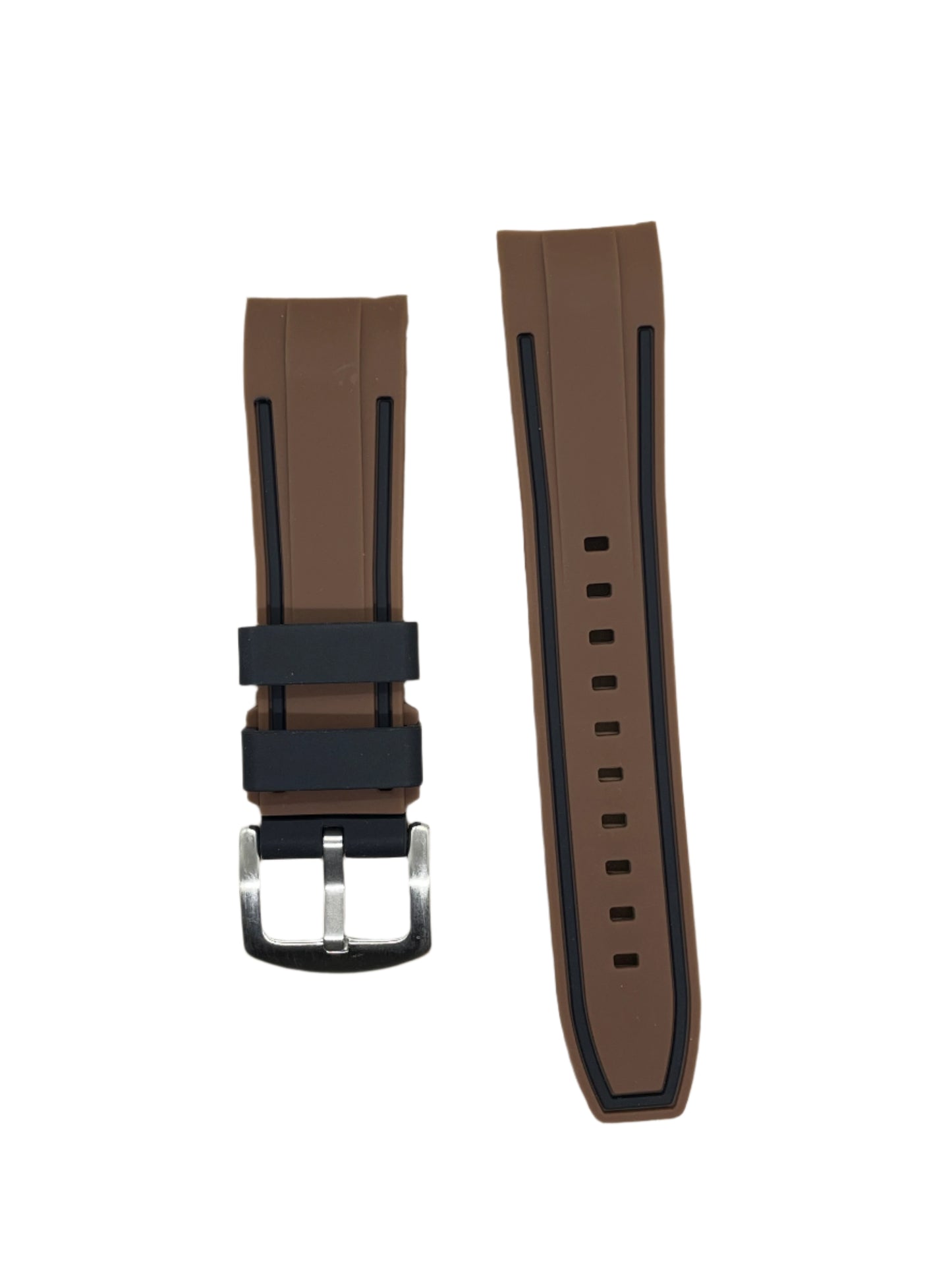 22mm Curved End Premium Silicone Strap - Suparv