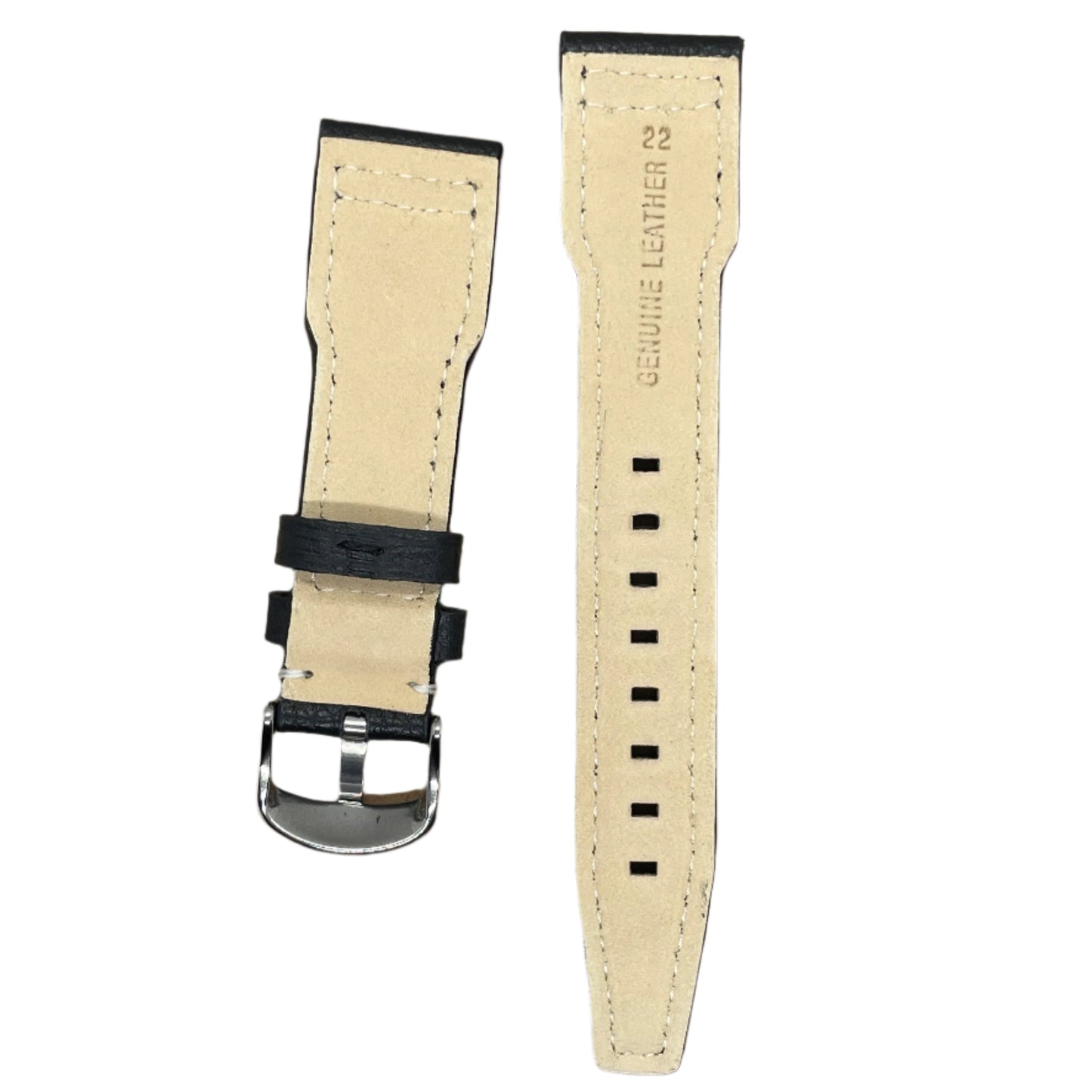 Premium Pilot Style Leather Strap – 22mm - Suparv