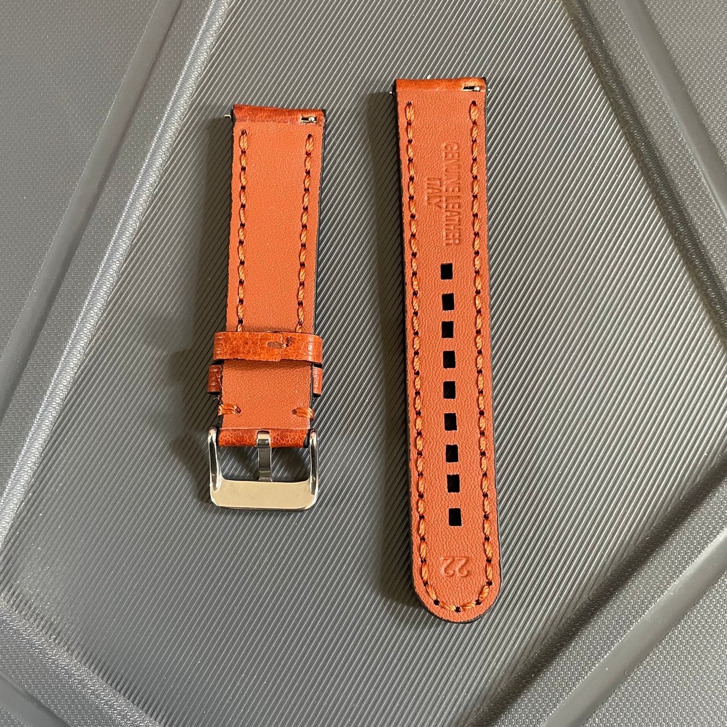 22mm Italian Premium Leather Watch Strap with Quick Release – Classic & Elegant Design