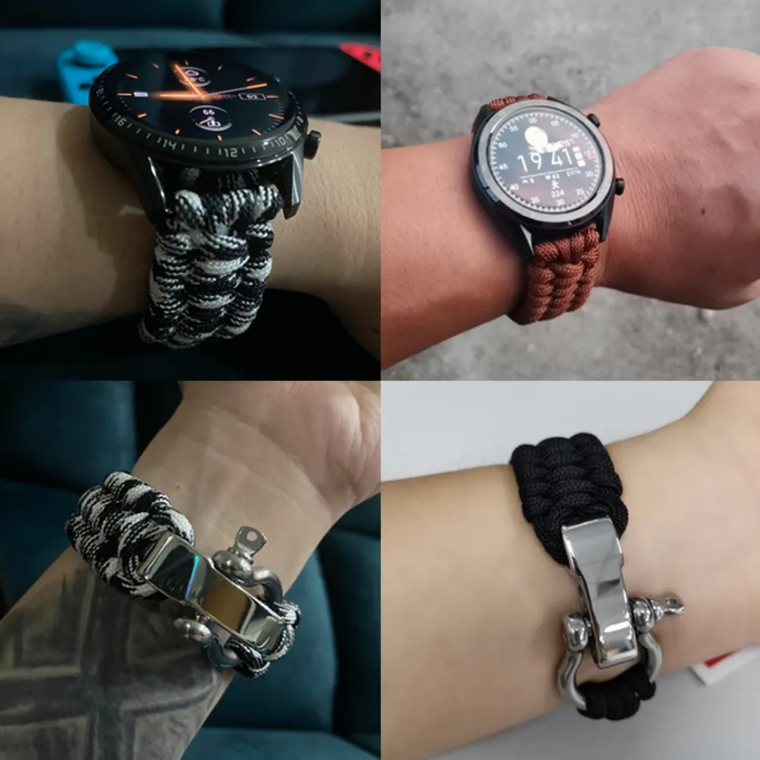 Paracord Watch Strap – Rugged Style with Adjustable Fit (20mm / 22mm / 24mm Compatible)
