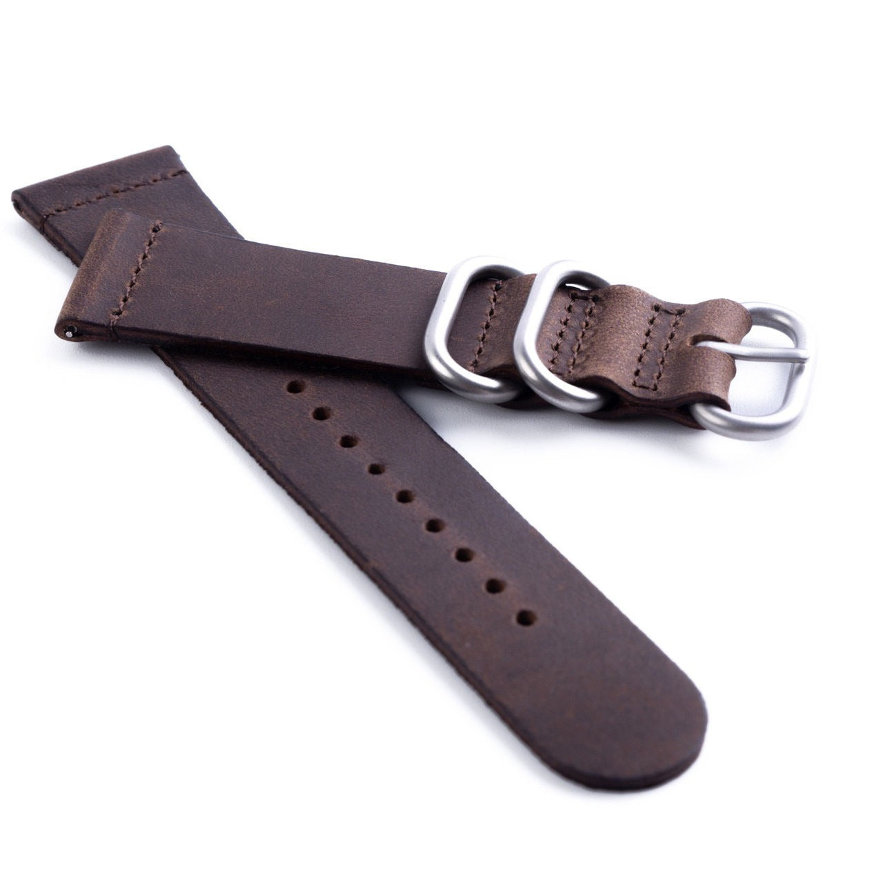 20mm Premium Zulu 2-Piece Leather Watch Strap