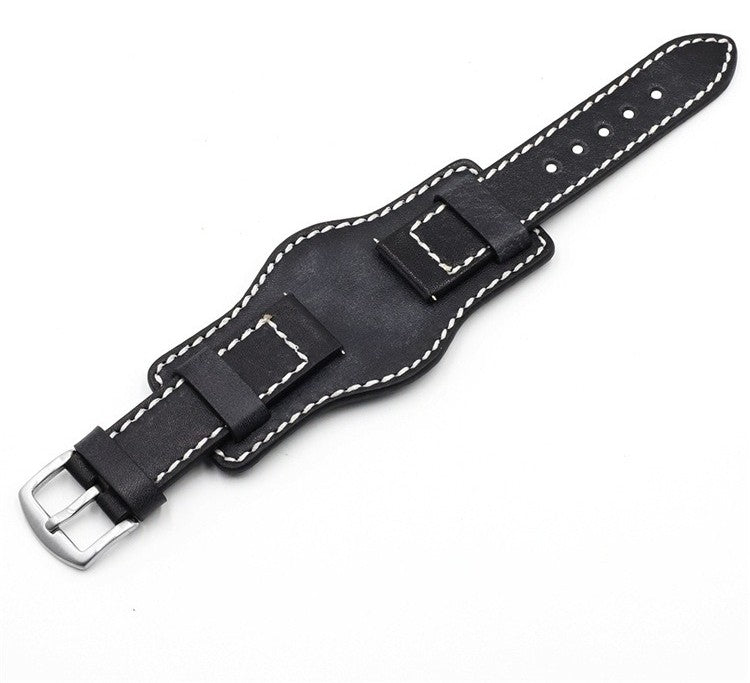 20mm Premium Leather Bund Watch Strap – Vintage Style