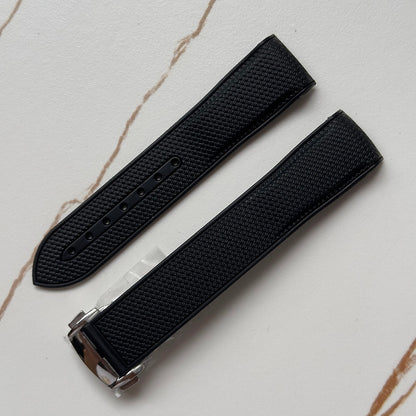 Two-Tone FKM Rubber Watch Strap with Deployment Buckle (20mm)