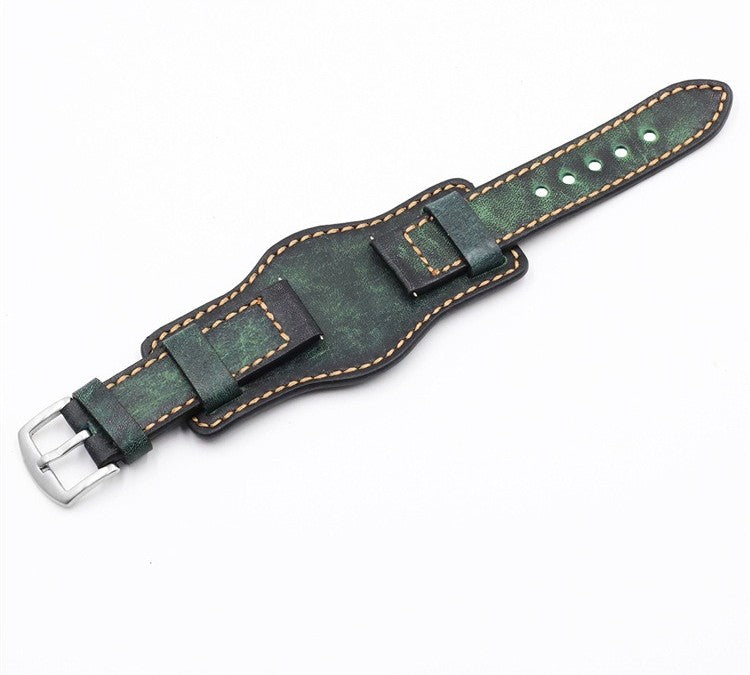 20mm Premium Leather Bund Watch Strap – Vintage Style