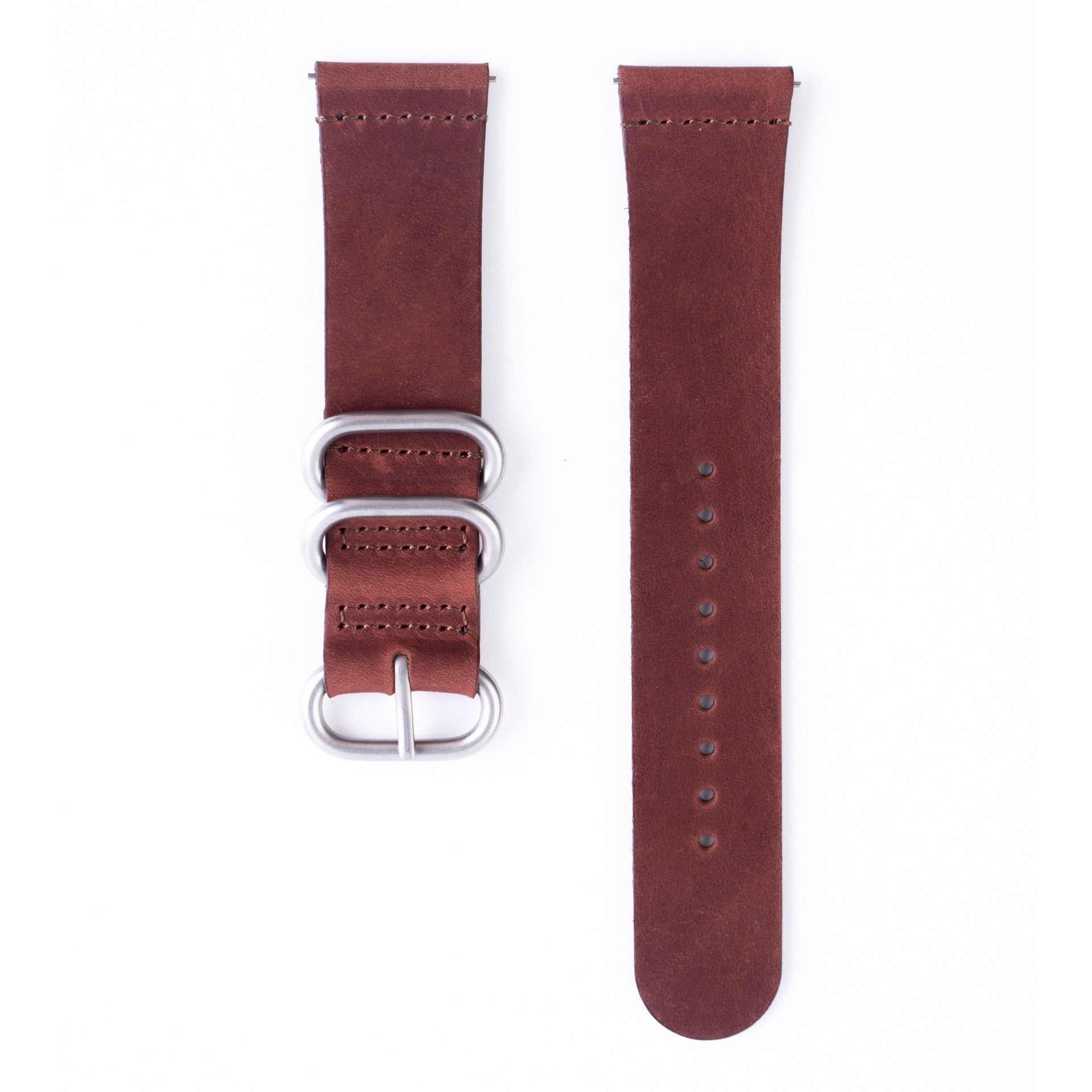 20mm Premium Zulu 2-Piece Leather Watch Strap