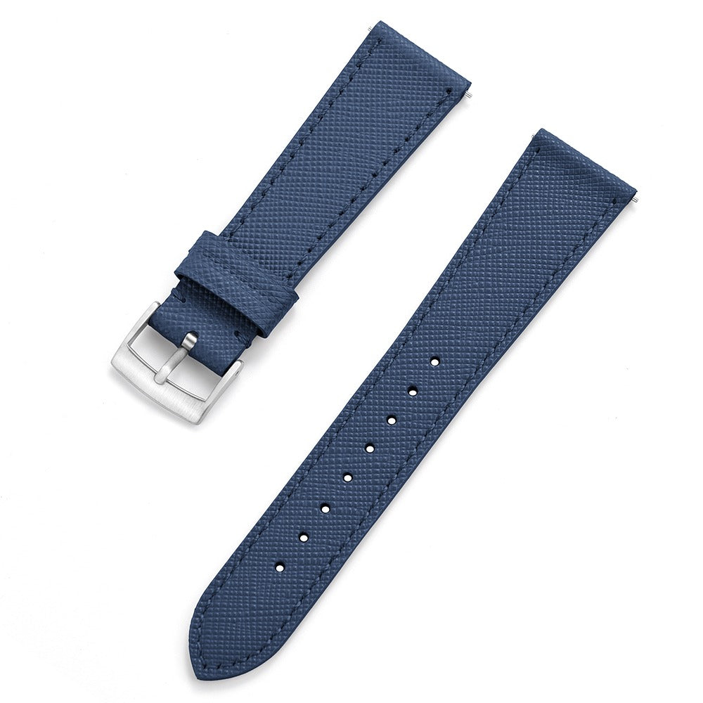 Elegant Saffiano Leather Watch Strap – Quick Release Genuine Leather Band