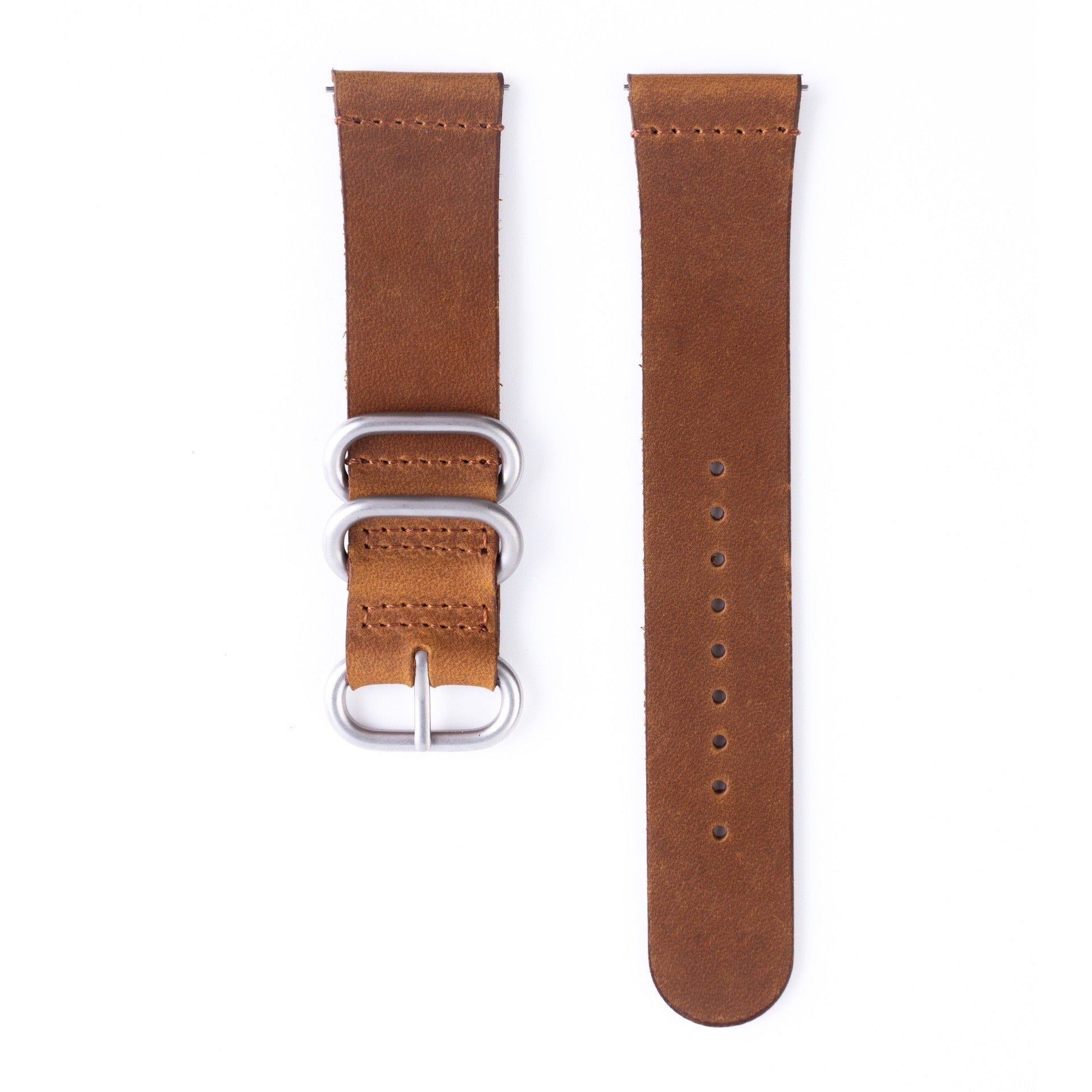 20mm Premium Zulu 2-Piece Leather Watch Strap