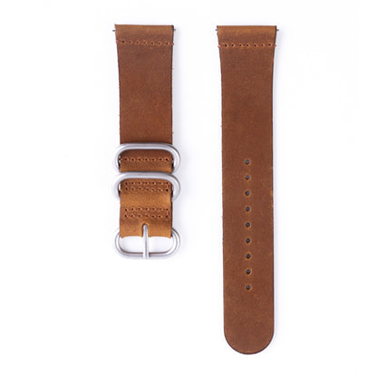 20mm Premium Zulu 2-Piece Leather Watch Strap