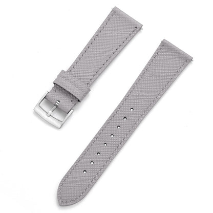 Elegant Saffiano Leather Watch Strap – Quick Release Genuine Leather Band