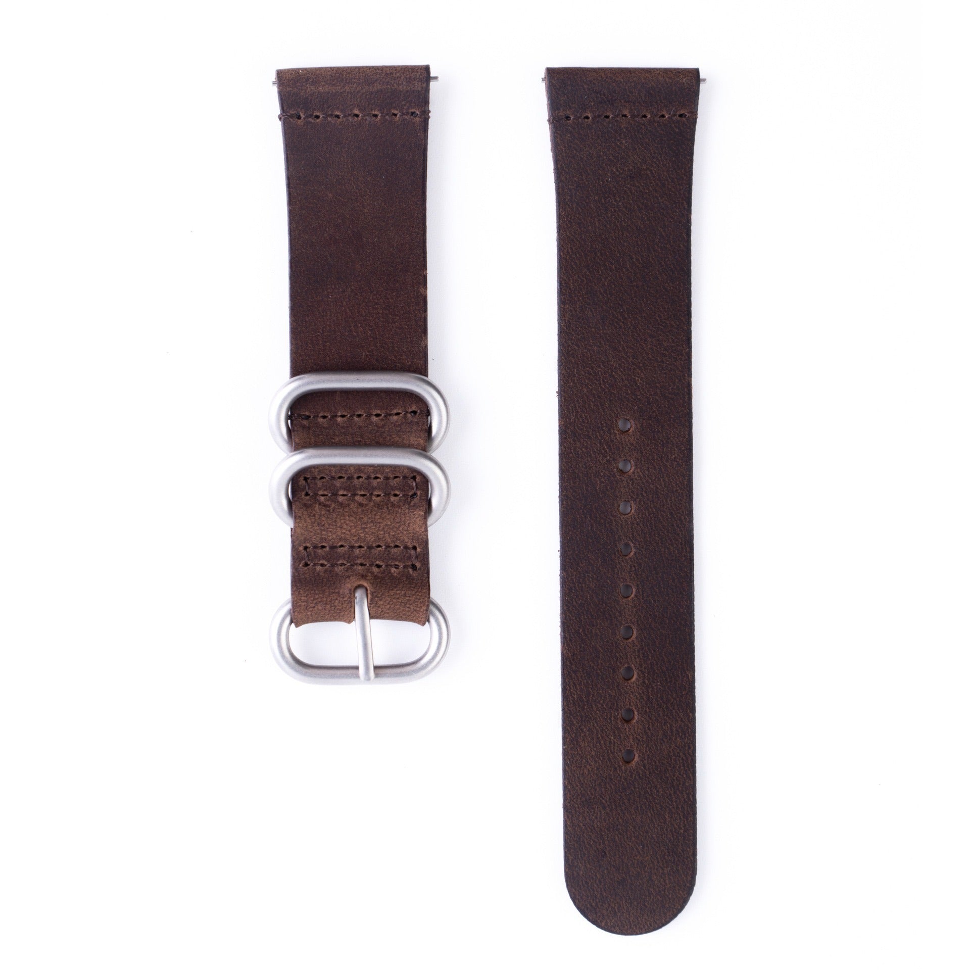 20mm Premium Zulu 2-Piece Leather Watch Strap