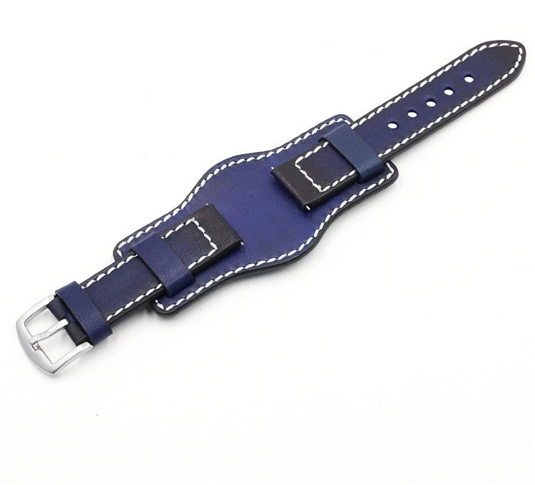 20mm Premium Leather Bund Watch Strap – Vintage Style
