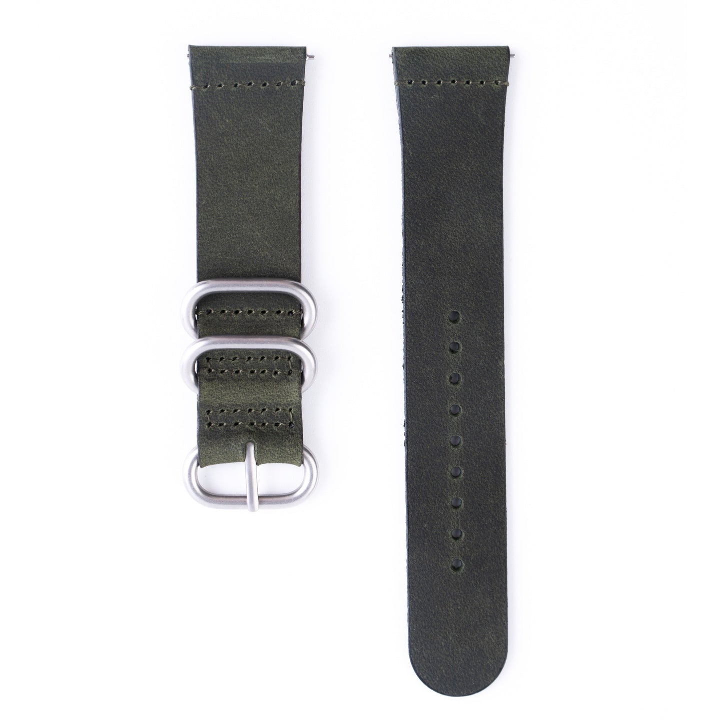 20mm Premium Zulu 2-Piece Leather Watch Strap