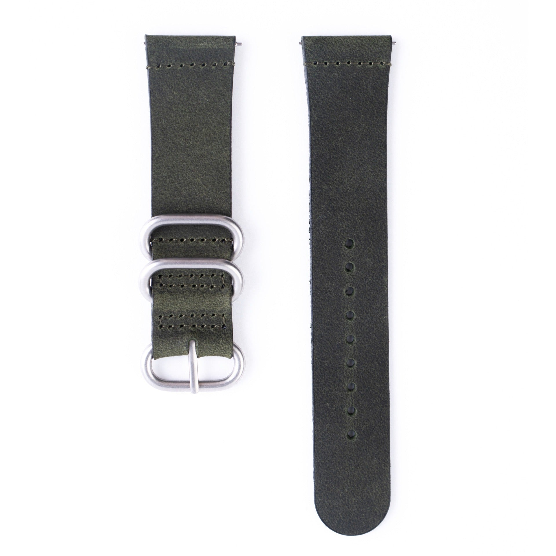 20mm Premium Zulu 2-Piece Leather Watch Strap