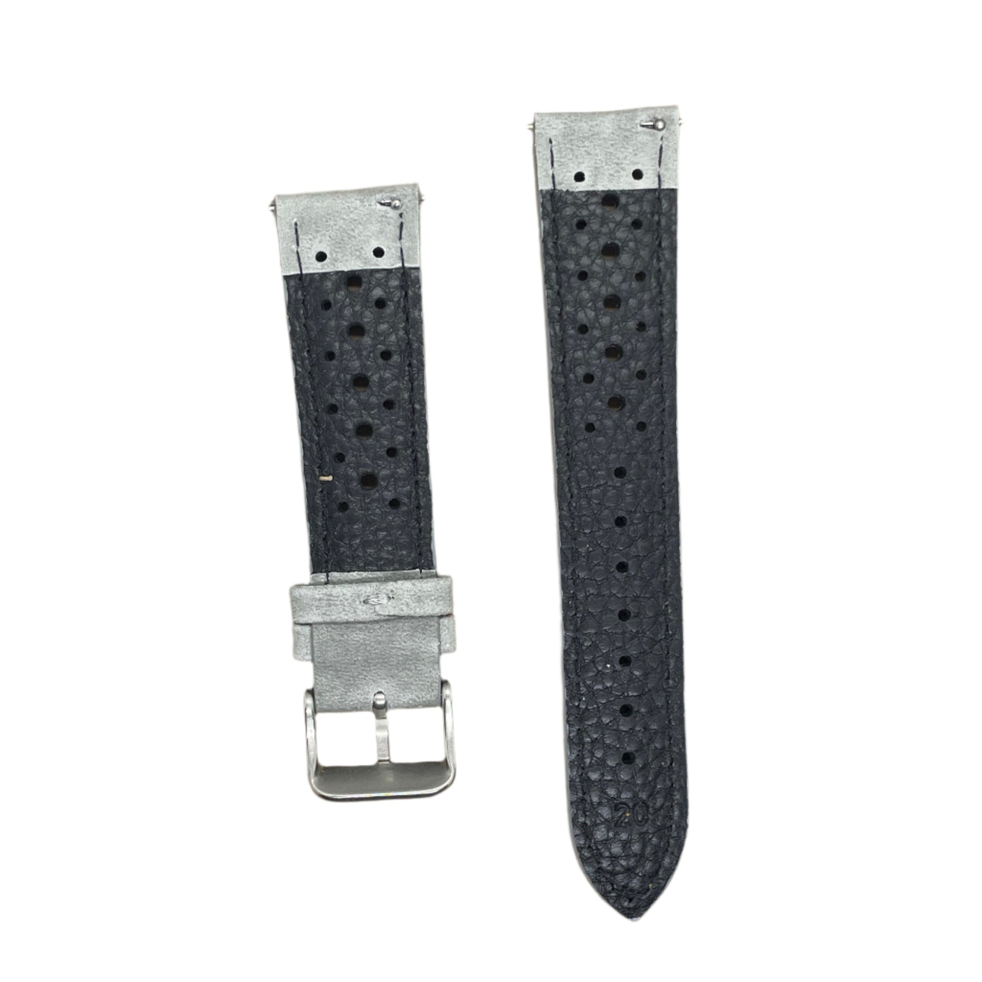 Racer Style Suede Watch Strap – Quick Release | 18mm / 20mm - Suparv