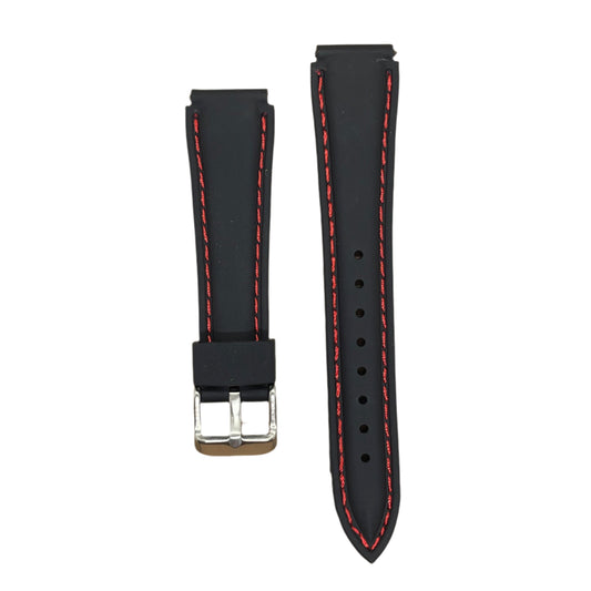 18mm High-Quality Convex Silicone Rubber Strap | Sporty & Durable - Suparv