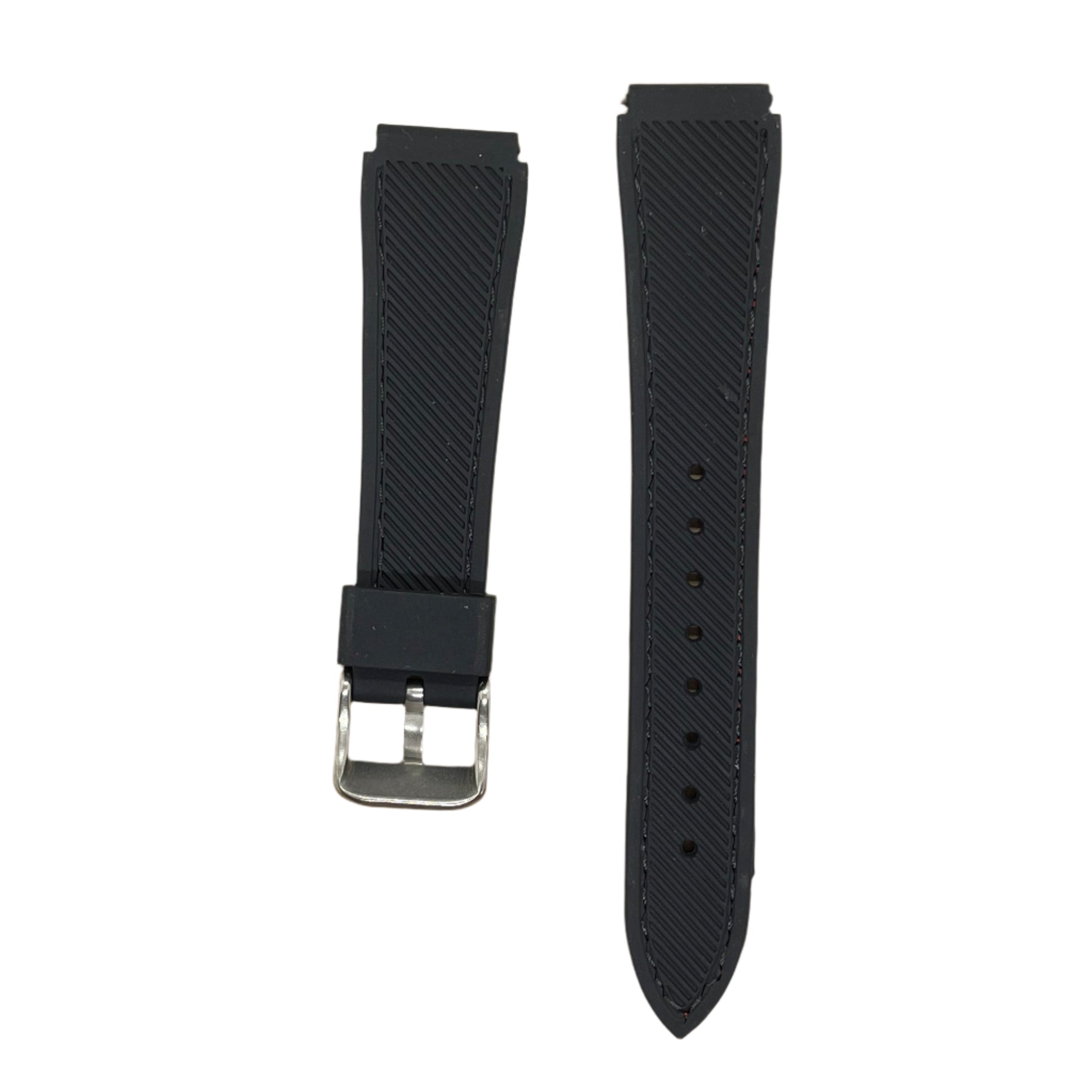 18mm High-Quality Convex Silicone Rubber Strap | Sporty & Durable - Suparv