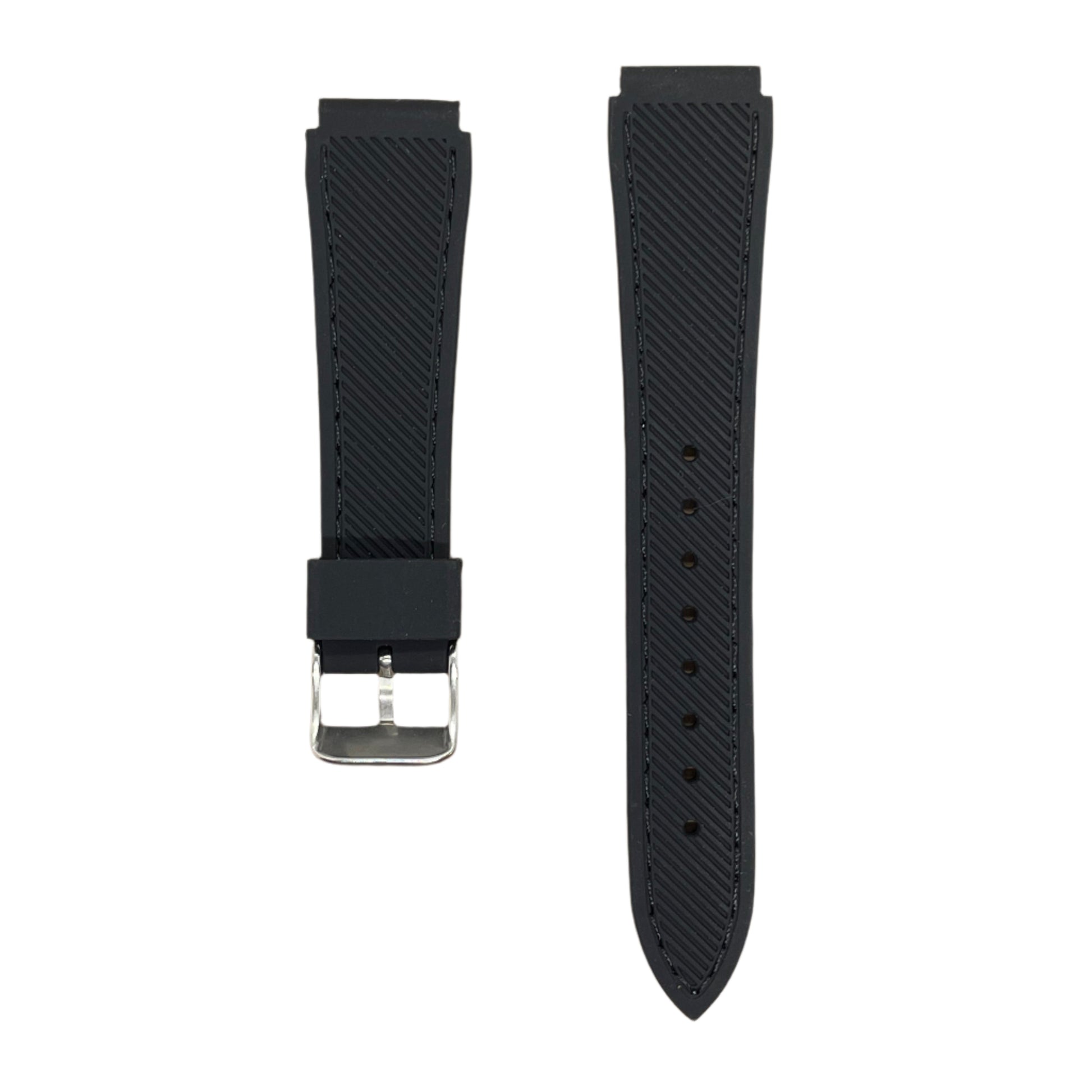18mm High-Quality Convex Silicone Rubber Strap | Sporty & Durable - Suparv