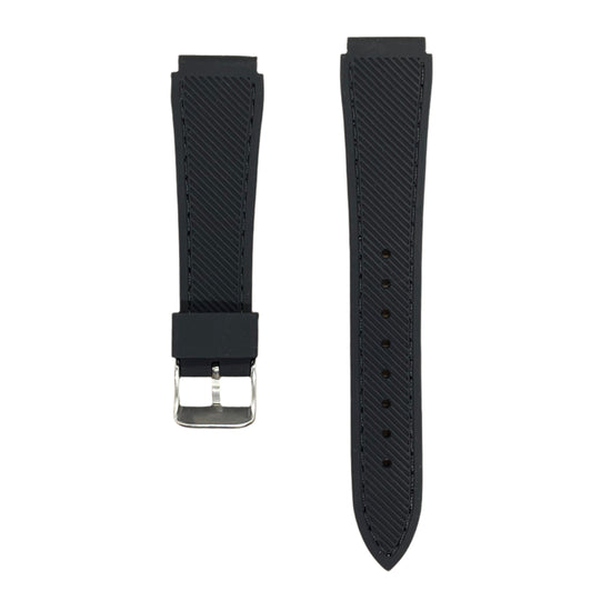 18mm High-Quality Convex Silicone Rubber Strap | Sporty & Durable - Suparv