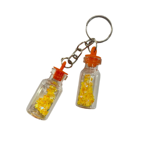 Dual Star Bottle Keychain – Whimsical Charm in Every Sparkle - Suparv