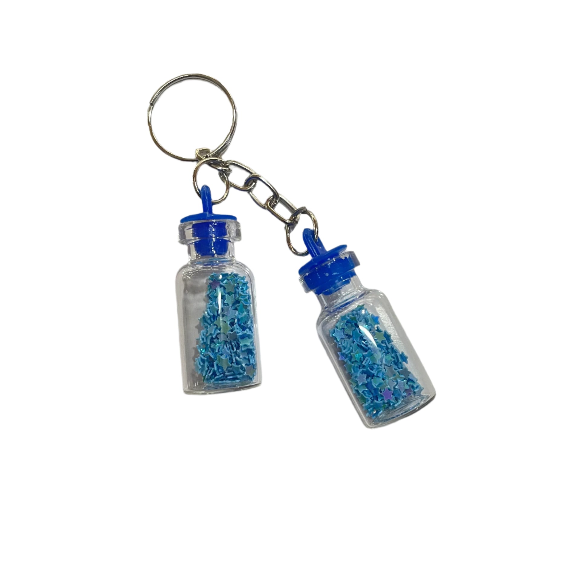Dual Star Bottle Keychain – Whimsical Charm in Every Sparkle - Suparv