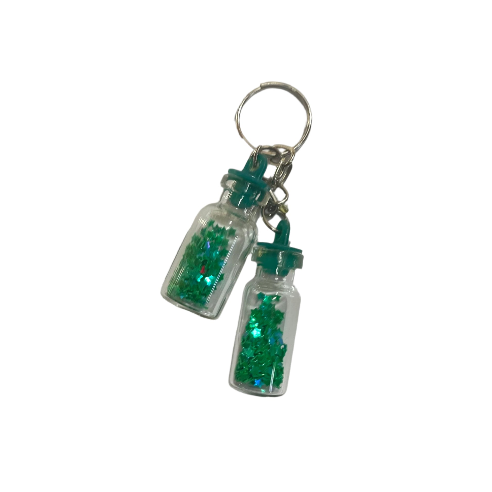 Dual Star Bottle Keychain – Whimsical Charm in Every Sparkle - Suparv