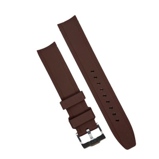 18mm Curved End Silicone Watch Strap – Sporty Comfort and Perfect Fit - Suparv