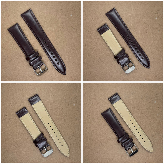 18mm Leather Watch Strap – Classic Plain Colors - Suparv