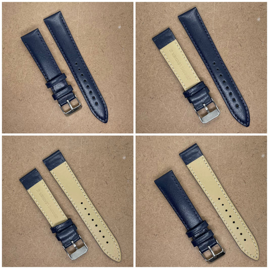 18mm Leather Watch Strap – Classic Plain Colors - Suparv