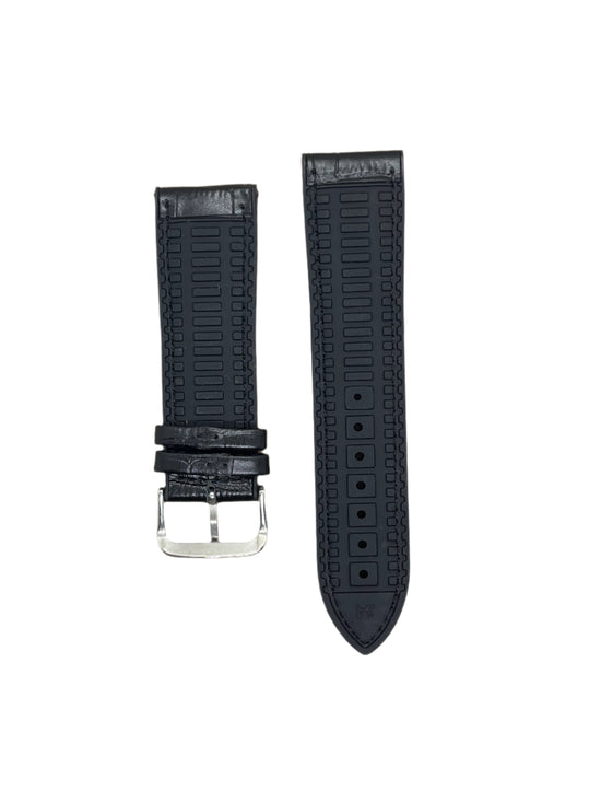 Hybrid Leather & Rubber Watch Strap – 20mm / 22mm / 24mm | Suparv Straps - Suparv