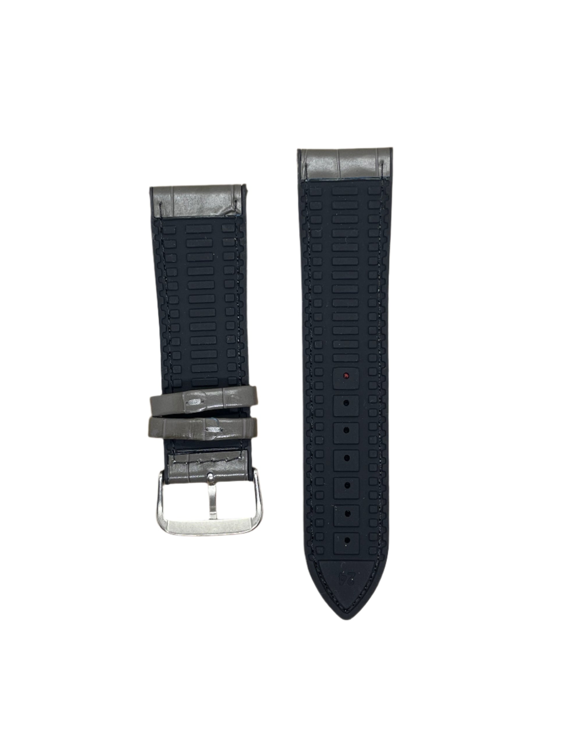 Hybrid Leather & Rubber Watch Strap – 20mm / 22mm / 24mm | Suparv Straps - Suparv