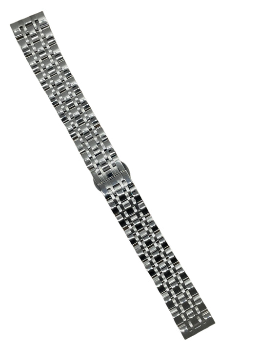 18mm 7-Link Solid Stainless Steel Bracelet – Brushed & Glossy Finish | Suparv Accessories - Suparv