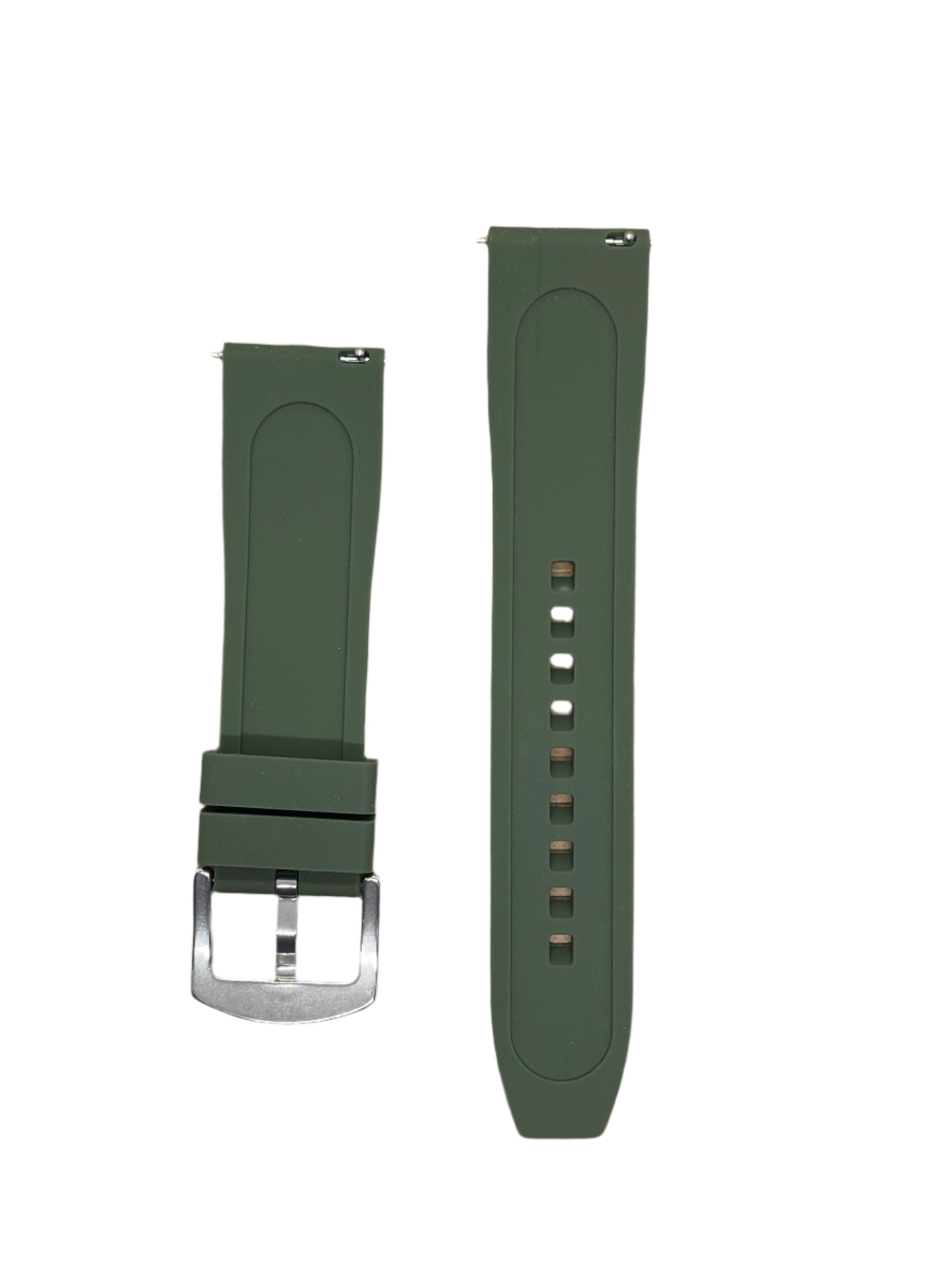 22mm Silicone Angled Strap with Quick Release Pins - Suparv