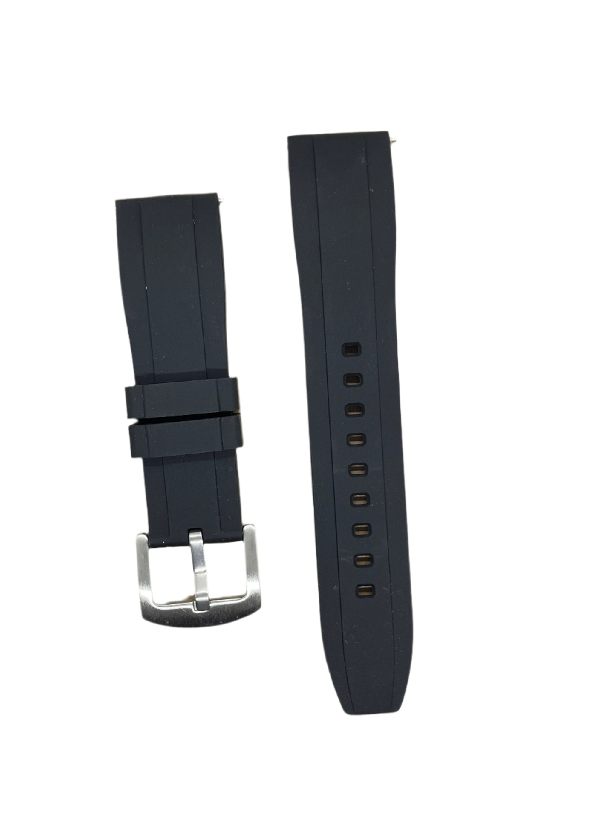 22mm Silicone Angled Strap with Quick Release Pins - Suparv
