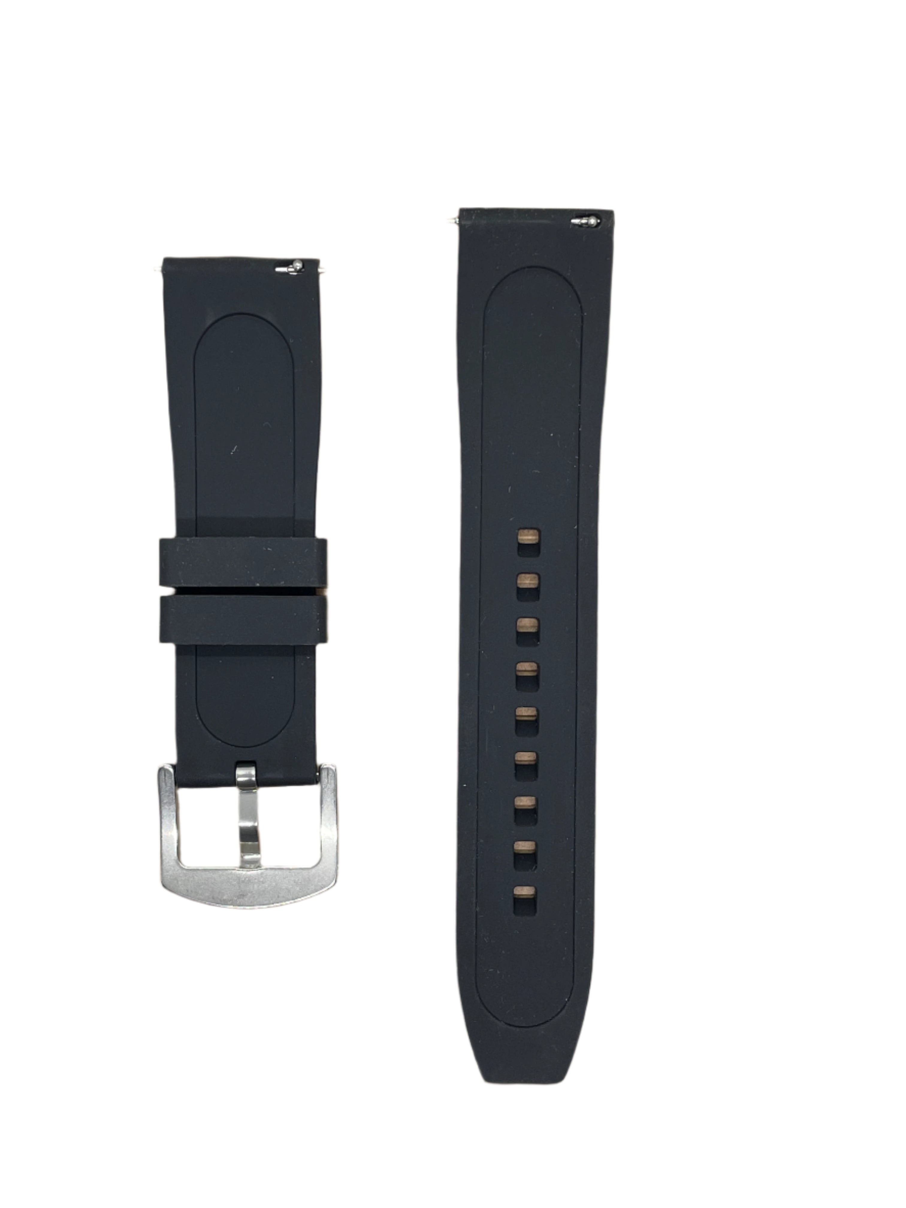 22mm Silicone Angled Strap with Quick Release Pins - Suparv