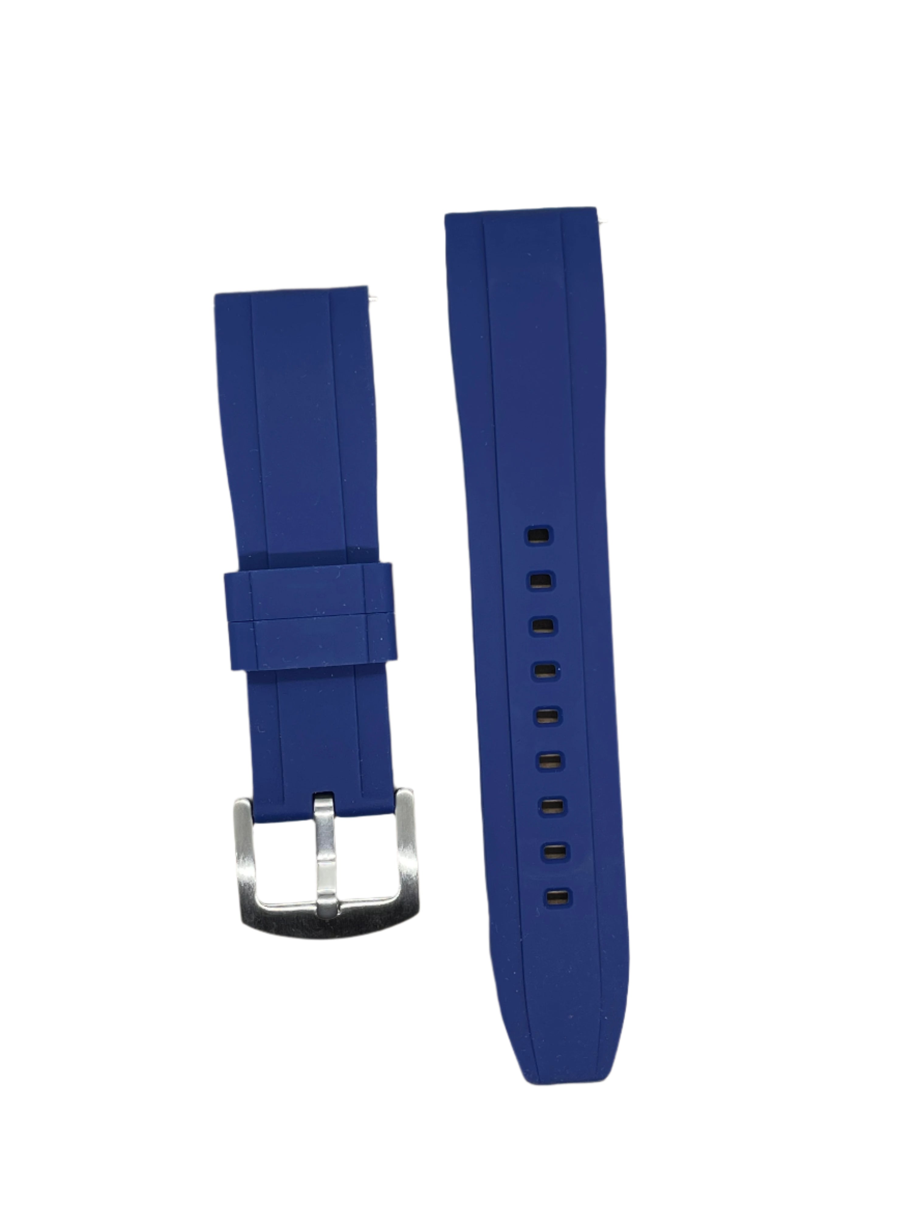 22mm Silicone Angled Strap with Quick Release Pins - Suparv