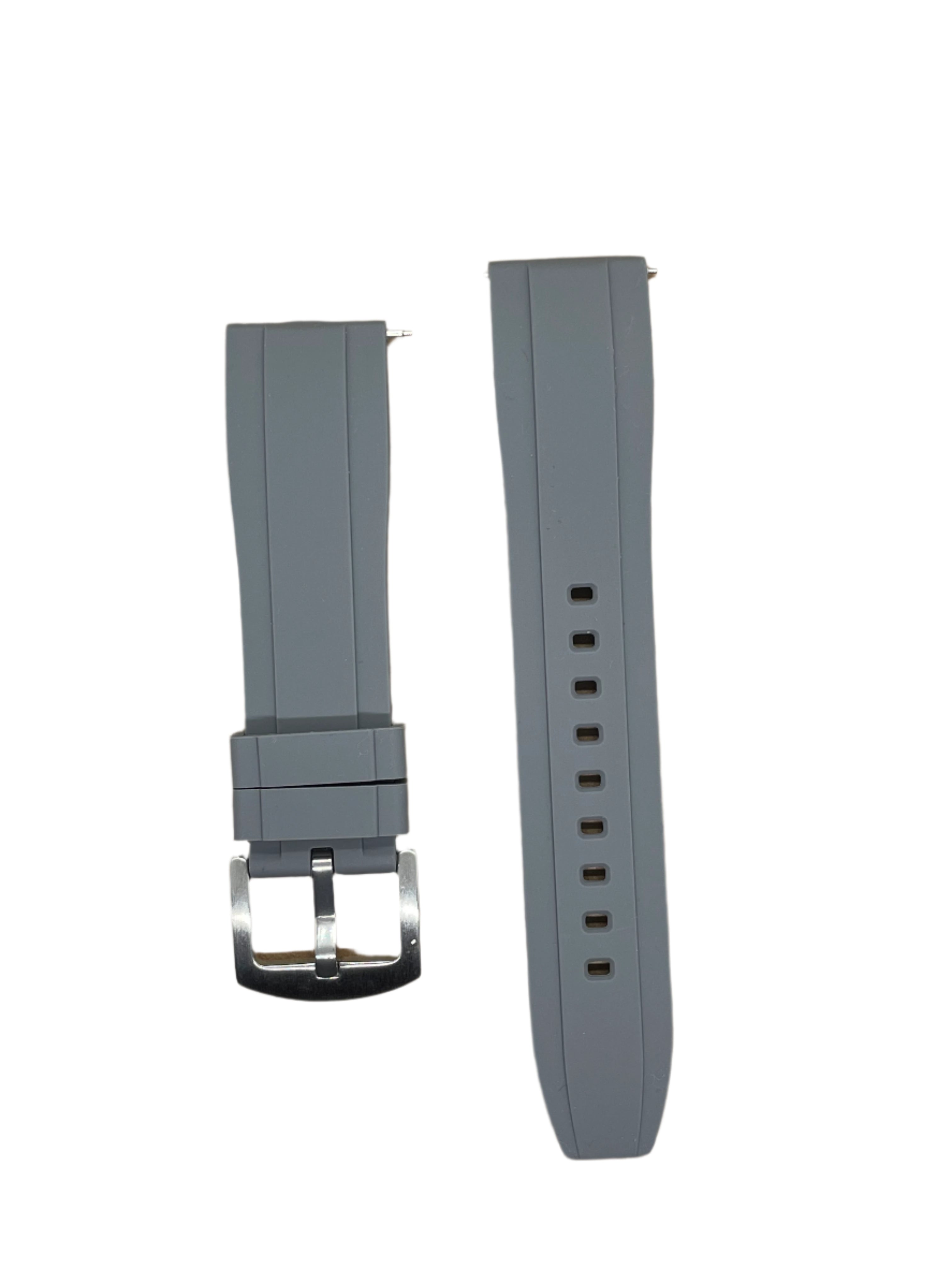 22mm Silicone Angled Strap with Quick Release Pins - Suparv