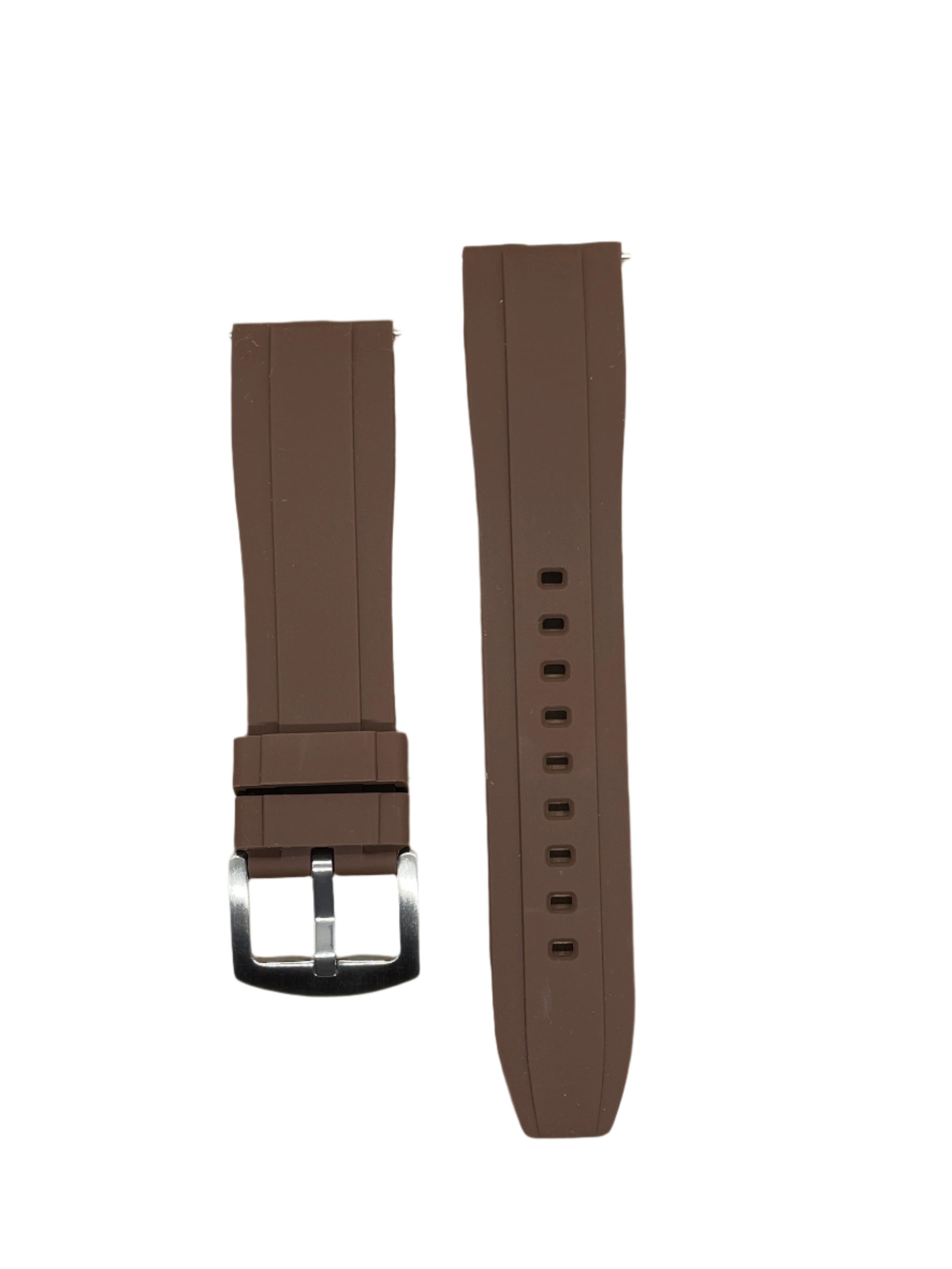 22mm Silicone Angled Strap with Quick Release Pins - Suparv