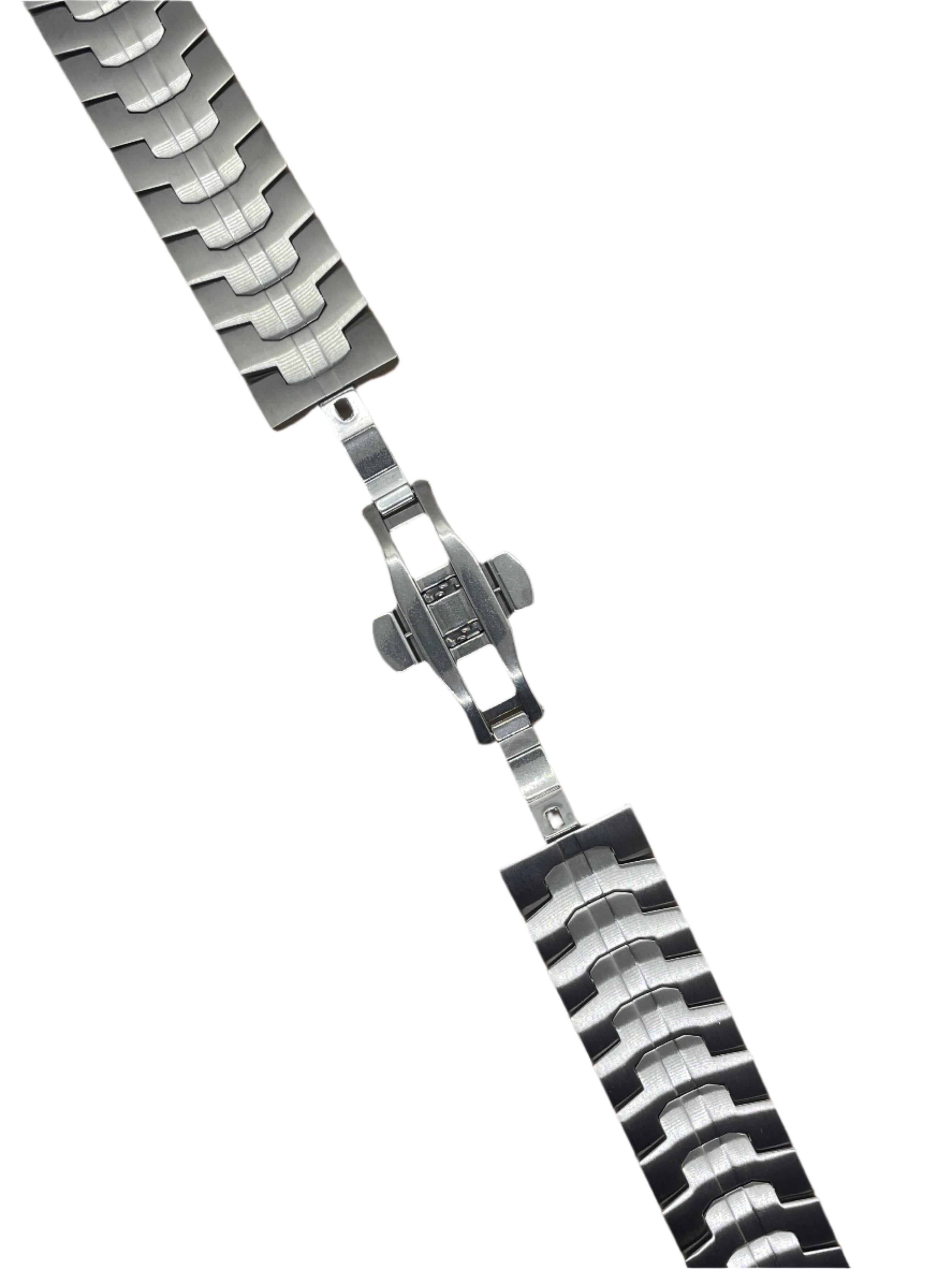 22mm Cofflin-Style Solid Links Stainless Steel Bracelet - Suparv