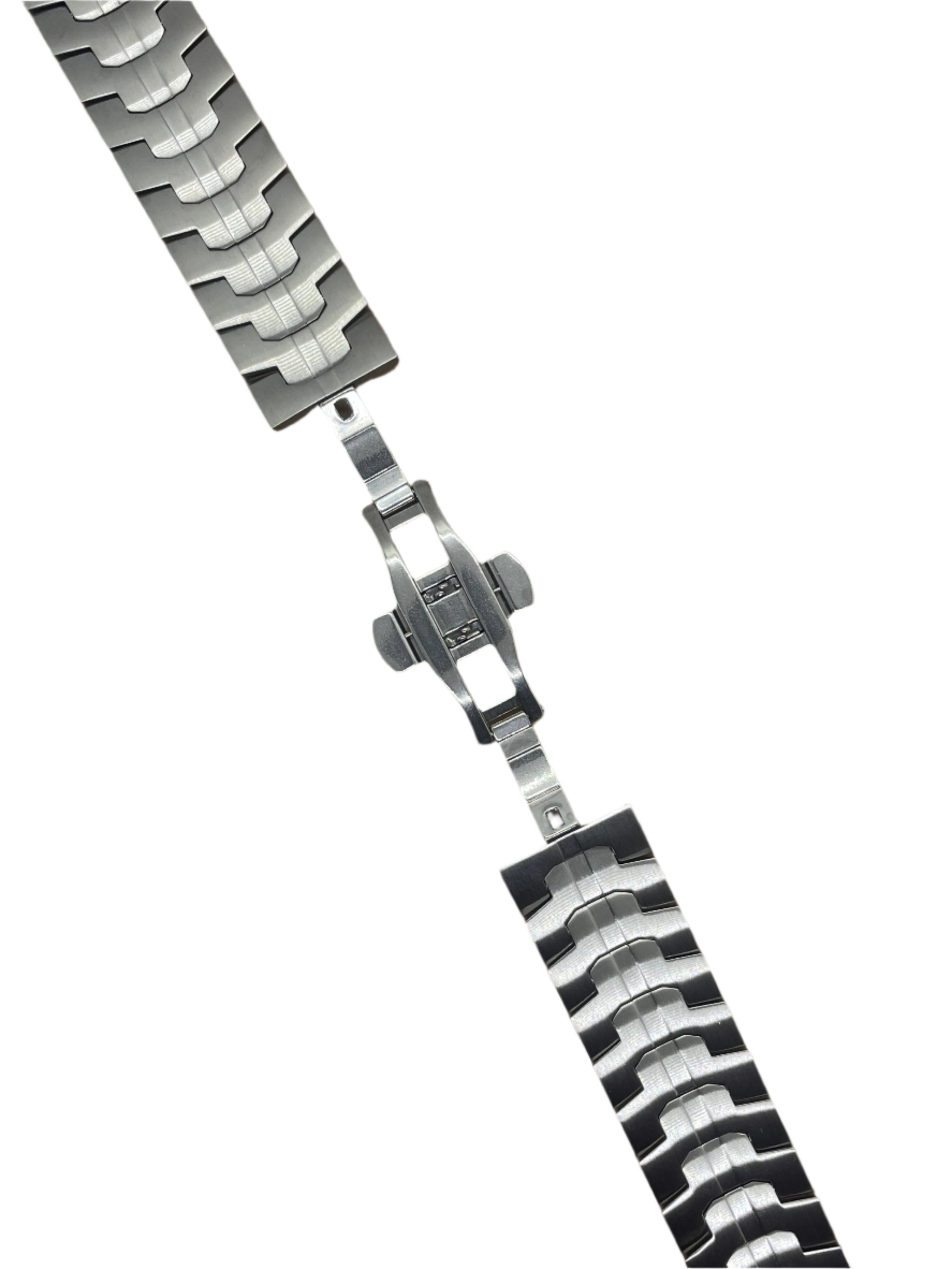 22mm Cofflin-Style Solid Links Stainless Steel Bracelet - Suparv