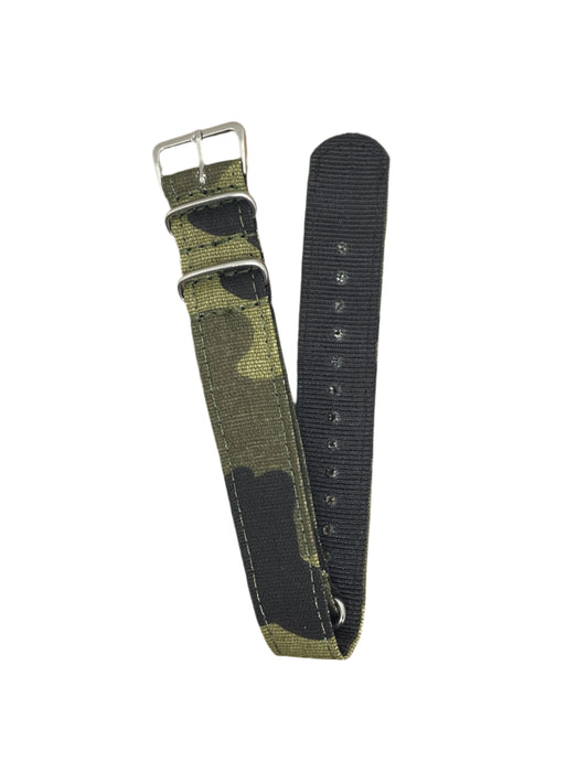 Camouflage Fabric NATO Strap – Sizes 18mm / 20mm / 22mm - Suparv