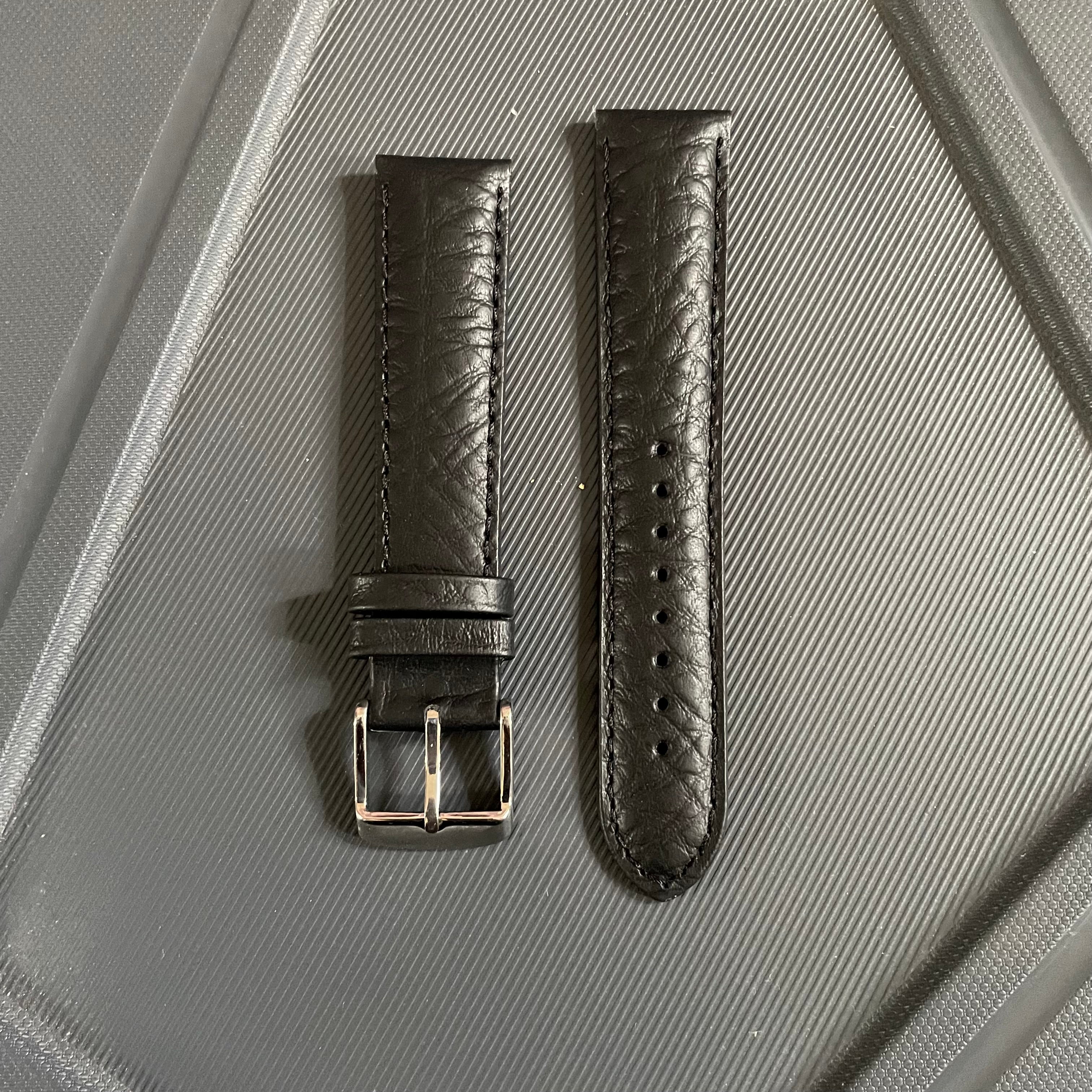 20mm Premium Leather Watch Strap with Stitching