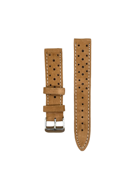18mm Affordable Suede Rally Strap – Classic Motorsport-Inspired Style - Suparv